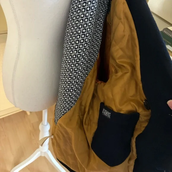 SCOTCH & SODA Men's Navy Cotton Peacoat True Blue Size Large - Picture 5 of 6